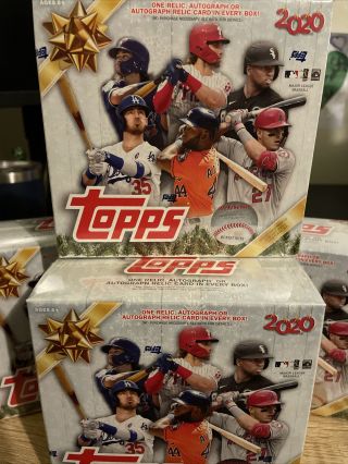 2020 Topps Holiday Box Mlb Baseball - Relic And Auto - 4 Boxes