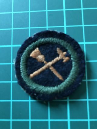 Vintage Scouting Memorial - 1910’s Blue Felt Proficiency Badge - Jobman