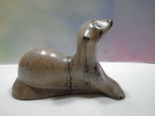 Vintage Blue Mountain Pottery Mocha Glaze Otter Figurine