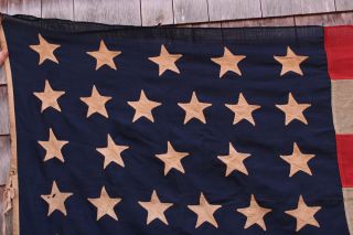 Authentic Antique Western Colorado State,  38 Star American Flag,  Cut - Hole Stars 3