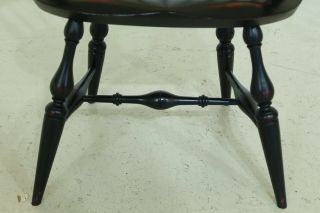 49995E: Pair WARREN CHAIR Black Painted High Back Windsor Chairs 4