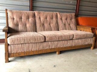 Cowboy Lodge Vintage Ranch Oak Furniture Sofa/couch By A Brandt