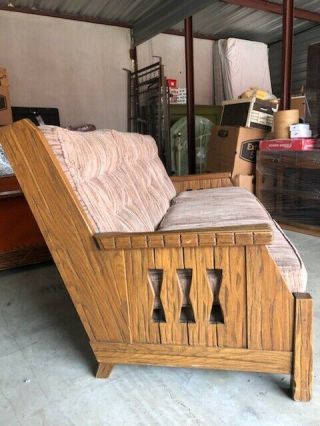 Cowboy Lodge Vintage Ranch Oak Furniture Sofa/Couch by A Brandt 2
