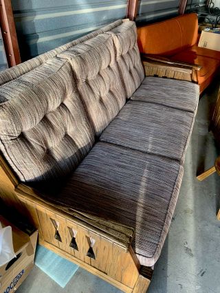 Cowboy Lodge Vintage Ranch Oak Furniture Sofa/Couch by A Brandt 4