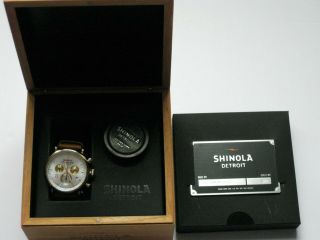 Mens Shinola Argonite 5030 Detroit Stainless Steel Watch 41mm