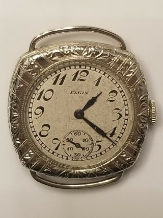 Vintage 1920s Ladies Elgin 6/0s Art Deco Ladies 14 Gold Filled Watch,