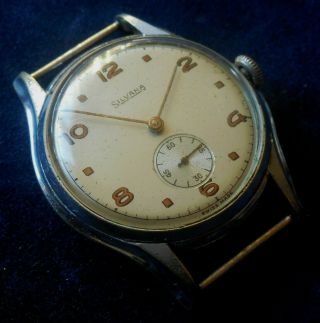 Vintage 1950s Silvana 15 Jewels Swiss Made Running Wristwatch