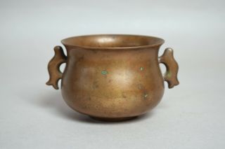 A Antique Chinese Bronze Censer Bowl,  Xuande Mark,  18th Century