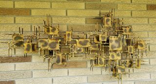 Mcm Brutalist Wall Sculpture By Marc Creates