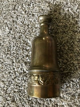 Lenk Austria,  Bottle With Cap,  Vintage Brass,  Handmade,  Late 1800 - Early 1900