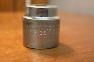 John Deere 1 1/4 " Shallow Socket 1/2 " Drive 12 Point Ty3186 Made In Usa Vintage