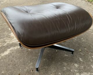 Rosewood Leather Lounge Chair Ottoman Eames For Herman Miller Mid Century Modern