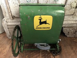John Deere Seed Box Vintage Insecticide Hopper Bin Porch Decor Flower Pot