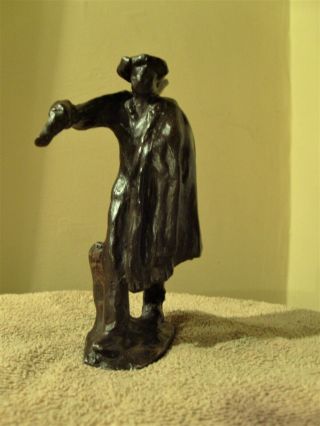 Bronze Figure Of A Man With Spade Signed Dalou
