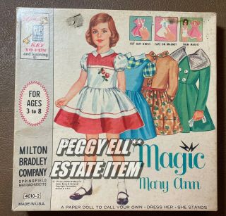 1962 Milton Bradley " Magic Mary Ann " A Magnetic Paper Doll By Barbara Campbell