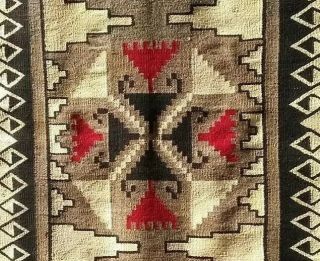 Navajo Rug Teec Nos Pos Native American Indian Antique Weaving Textile 1910