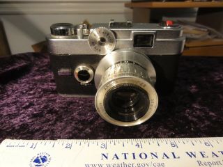 Vintage Argus C44 35mm Film Camera With Cintagon 50mm F/2.  8 Lens & Case