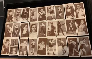 Cigarette Cards.  Churchman Tobacco.  Boxing Personalities.  (full Set Of 50).  (1938)