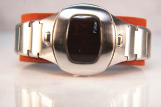 Pulsar P4 Red Led Time Computer Watch,  Stainless Steel Pulsar Repair
