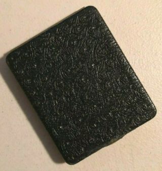 Vintage Double Side Black Leather Cigarette Case Made In Usa - - 3188