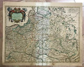 Poland 1690 Nicolas Visscher - Sanson Large Unusual Antique Map 17th Century