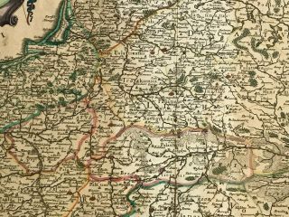 POLAND 1690 NICOLAS VISSCHER - SANSON LARGE UNUSUAL ANTIQUE MAP 17TH CENTURY 4