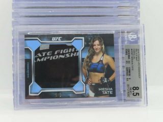 2016 Topps Ufc Knockout Miesha Tate Mat Parallel 1/1 Jumbo Relic Bgs 8.  5 L35