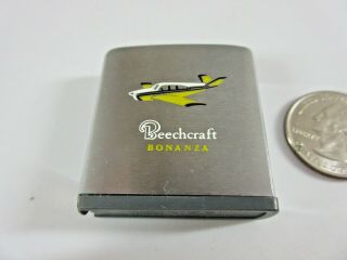 Rare Vintage Zippo Tape Measure.  Beechcraft Bonanza Yellow Near