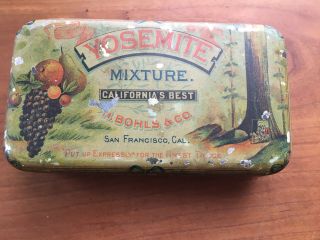 Rare Antique Bohls & Co Tobacco Tin Yosemite San Francisco Greatest Effort