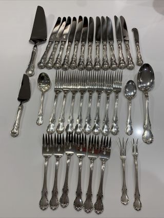 Towle Sterling Silver French Provincial 34 Piece Flatware No Monogram