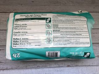 Vintage Package Pampers Phases Plastic Backed Diapers Newborn 1990 ' s Baby 25 3