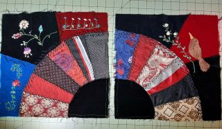 Vintage Crazy Quilt Blocks 8 Bird Gorgeous Stitches Last