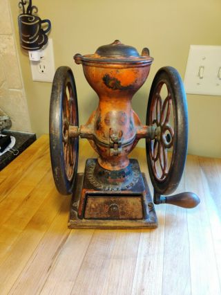 Antique Enterprise Cast Iron 12” Coffee Grinder Mill No.  2 Pat 1873 Award Winner