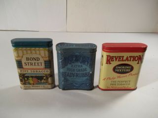 3 - Vintage Bond Street,  Revelation And Edgeworth Tobacco Tins