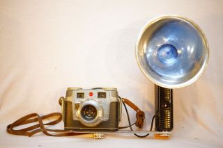Vintage Kodak Signet 35 Camera,  Flash Unit,  Bulb,  Case,  Filters,  &.