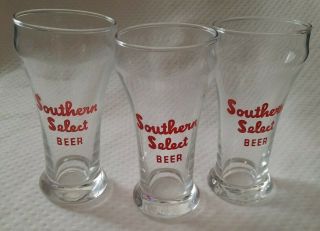 Set Of 3 Vintage Libbey Southern Select Beer Glasses