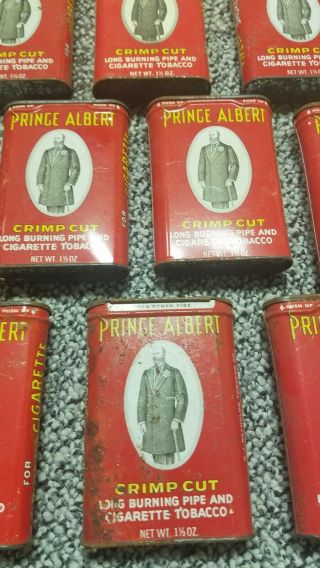 Vintage Prince Albert Tin Crimp Cut Cigar Pipe and Tobacco (15 Tins) 3