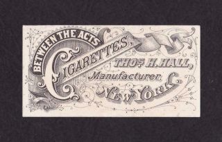 Victorian Between the Acts & Bravo Cigarettes Card 1880s M ' lle Sarah Bernhardt 2