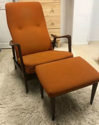 Westnofa Norway Mid Century Modern Mcm Adjustable Teak Lounge Chair