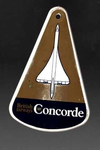 Vintage British Airways Concorde Airplane Luggage Bag Tag Airlines Aviation