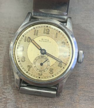 Rima Automatic 17 Jewels Swiss Made Vintage Rare Wrist Watch 29mm