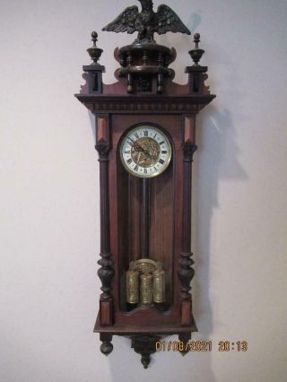 Antique Gustav Becker Vienna Regulator Clock With Grand Sonnerie Chimes - - 1895