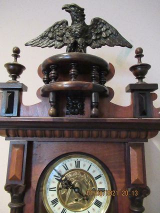 Antique Gustav Becker Vienna Regulator Clock with Grand Sonnerie Chimes - - 1895 2