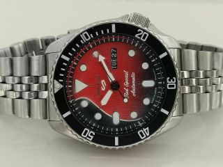 Red Special Brian May Dial Mod Seiko 7s26 - 0020 Skx007 Automatic Watch 797381