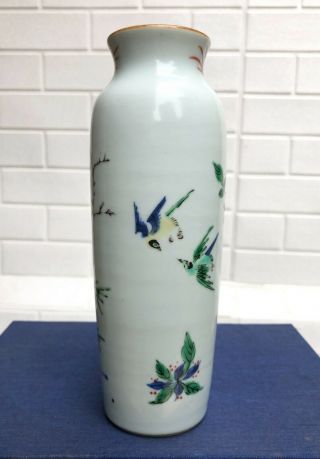 Beautifu,  Chinese porcelain vase with flowers and birds painting 3