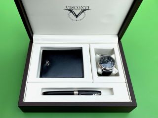 Visconti Firenze Italy Pen,  Watch & Wallet Collectors Box Set - With Tags