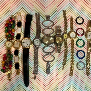 Vintage Watch Lot; Including Gucci Interchangeable Watch With Different Faces
