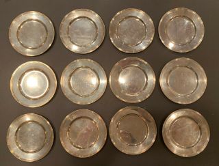 Set Of 12 International Sterling Silver Plates Lord Saybrook H413 No Monogram