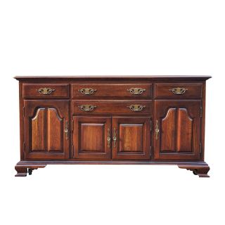 Taylor Jamestown Early American Colonial Solid Cherry Buffet Sideboard Credenza