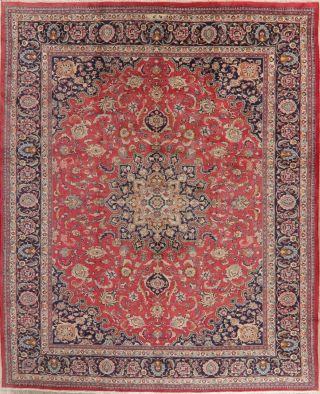 Vintage Traditional Floral Area Rug 10x13 Hand - Made Oriental Decorative Carpet